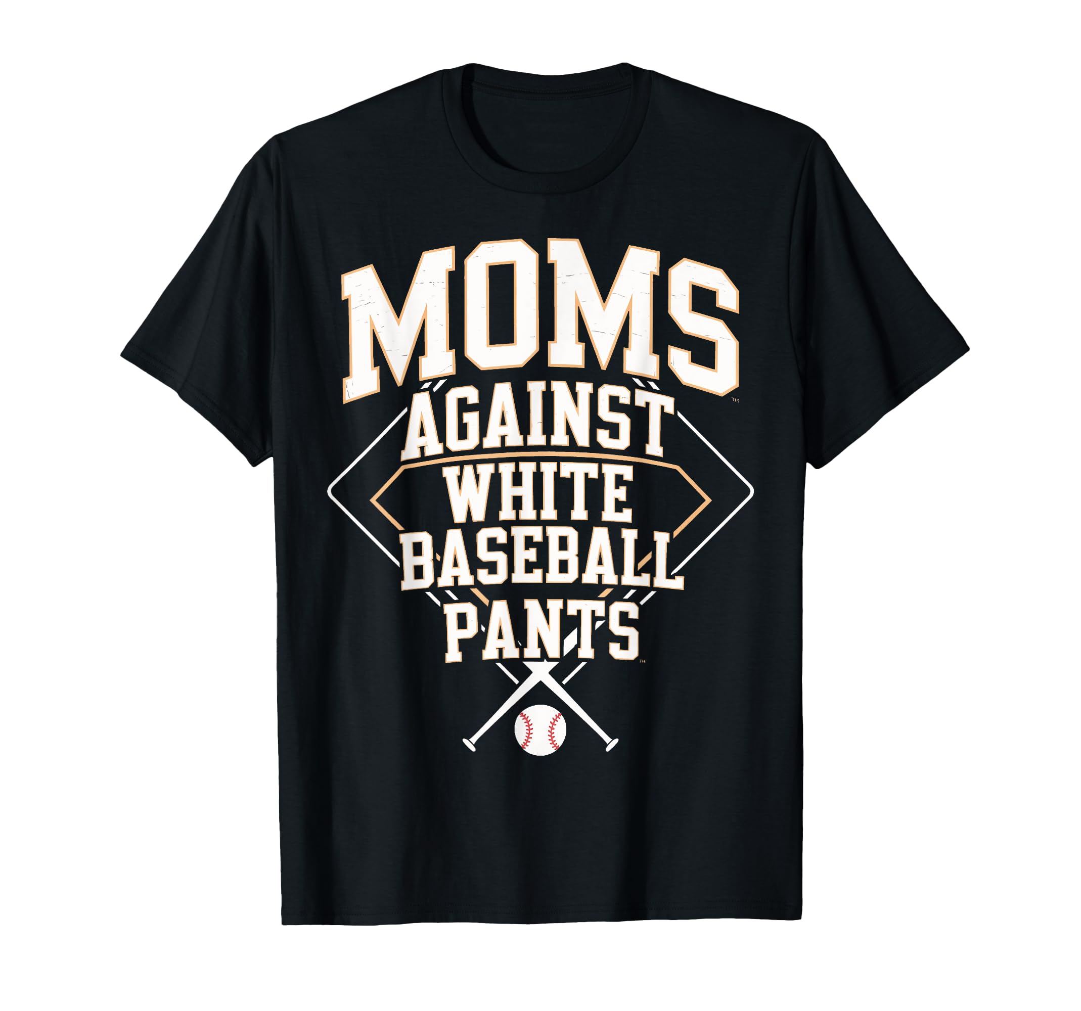 Baseball Moms Against White Baseball T-Shirt - Trendy Graphic for Adults - T-Shirt, Sweatshirt, Hoodie