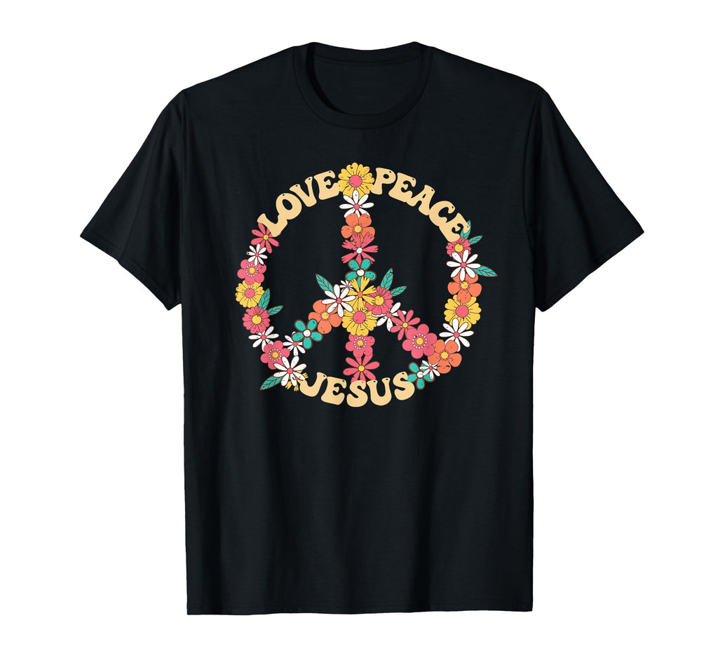 Love Peace Jesus Christian Fun 60S T-Shirt - Streetwear Style Men Women - T-Shirt, Sweatshirt, Hoodie