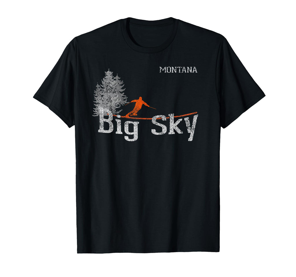 1980S Big Sky Montana Skiing T-Shirt - Casual Everyday Wear for Adults - T-Shirt, Sweatshirt, Hoodie