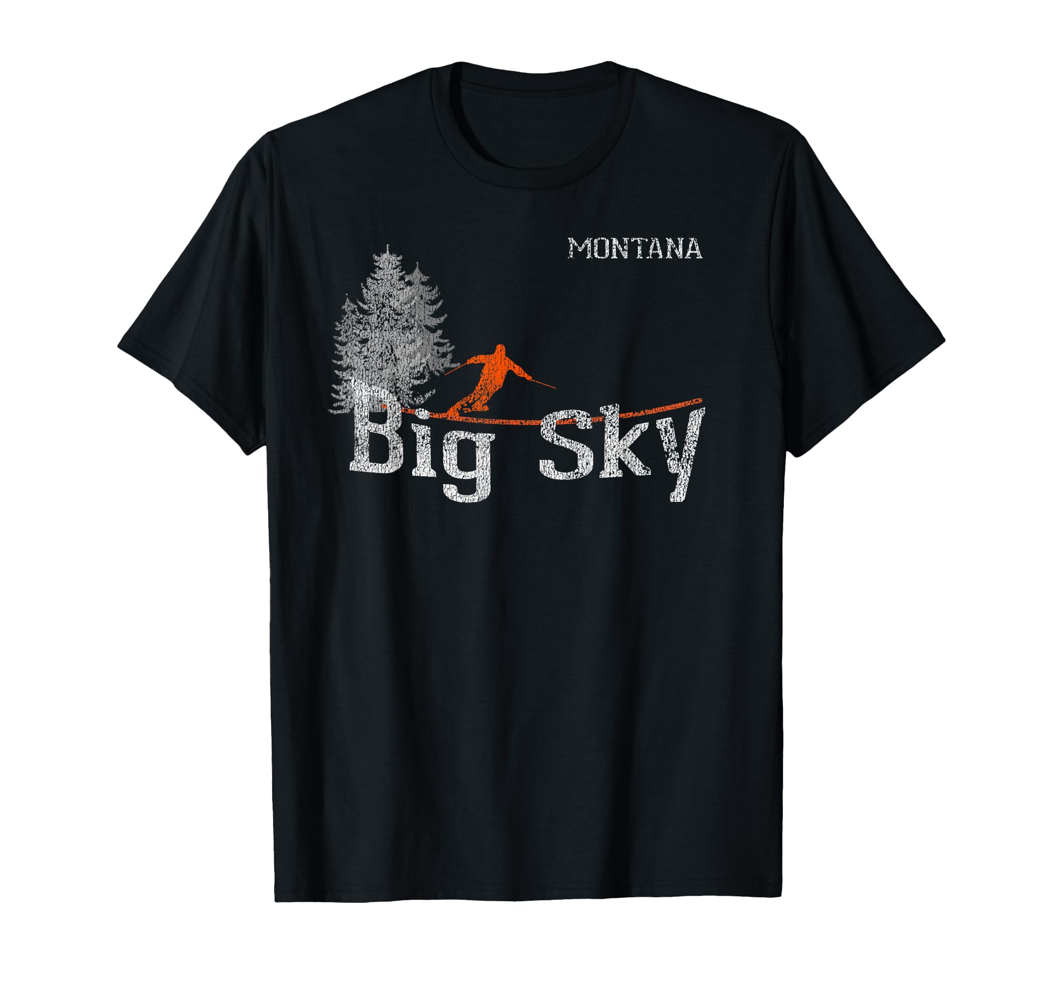 1980S Big Sky Montana Skiing T-Shirt - Casual Everyday Wear for Adults - T-Shirt, Sweatshirt, Hoodie
