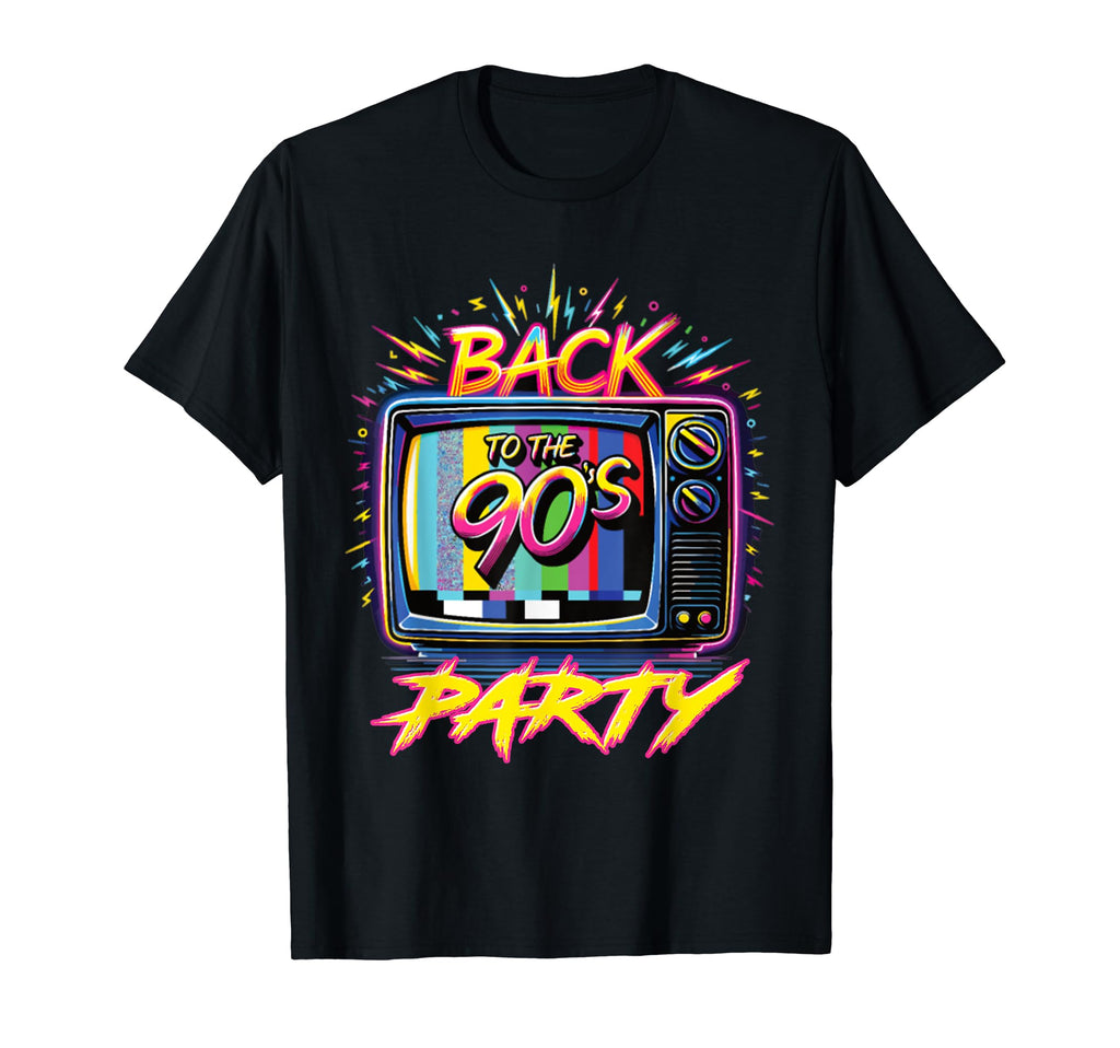 Back To 90S Party Tv Nostalgic T-Shirt - Fun Novelty Design for Adults - T-Shirt, Sweatshirt, Hoodie