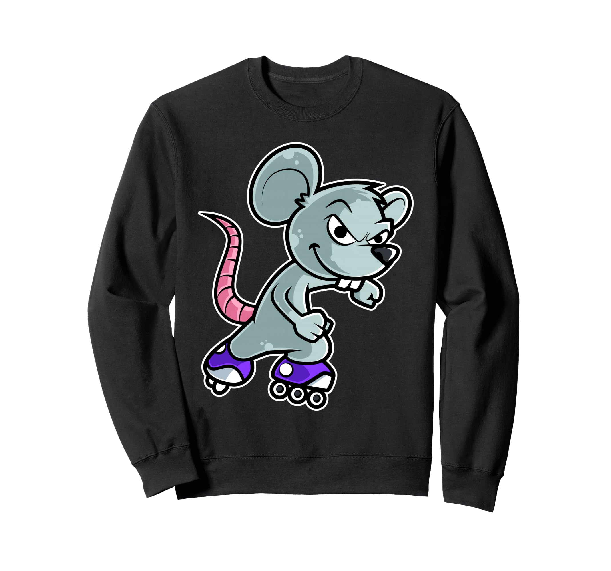 Mouse Rat Roller Skate Sweatshirt - Novelty Apparel for Adults - T-Shirt, Sweatshirt, Hoodie
