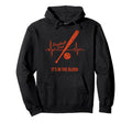 Baseball Dad Baseball Heartbeat Hoodie - Novelty Apparel Men Women - T-Shirt, Sweatshirt, Hoodie