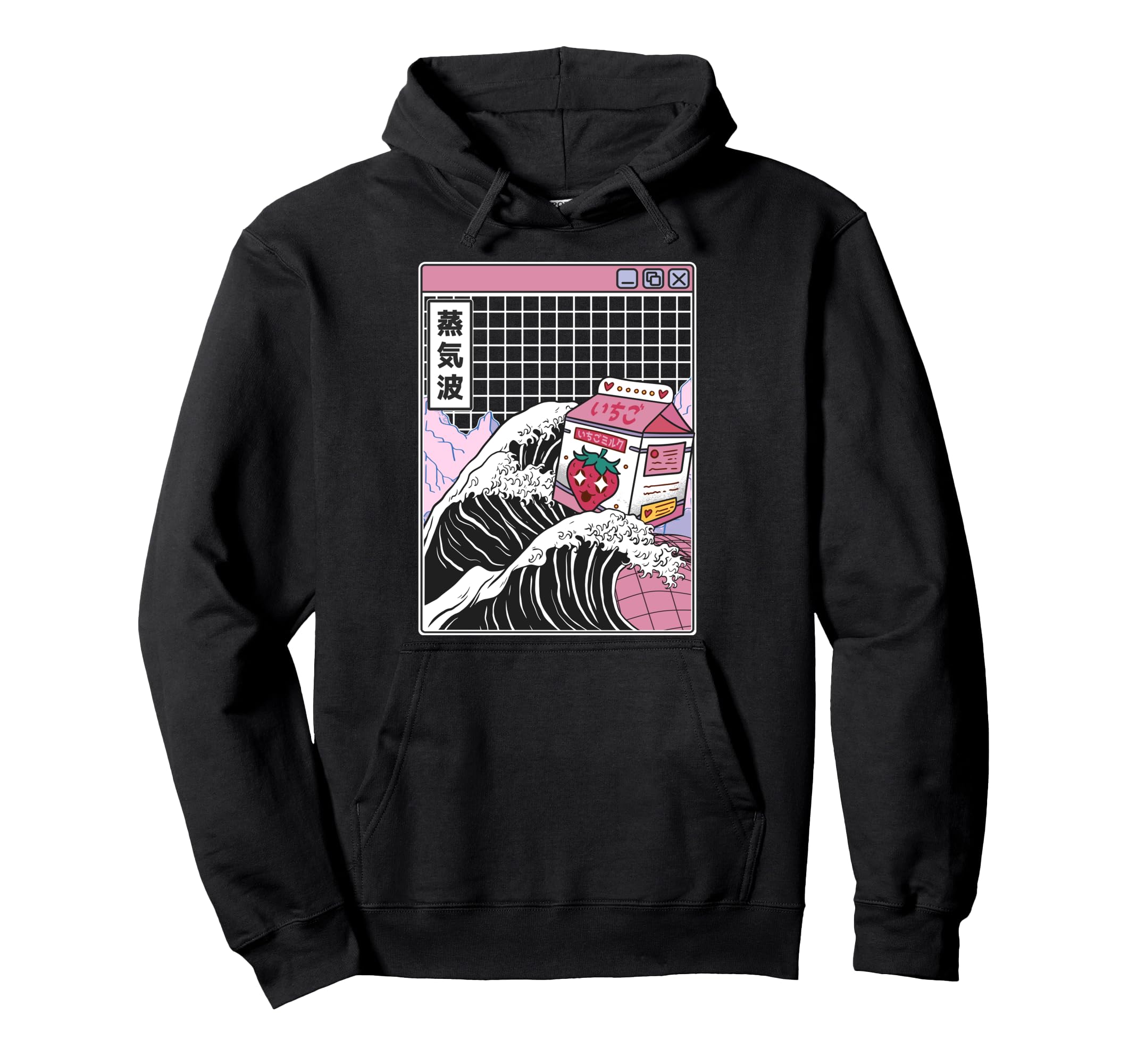 Strawberry Milk Kanagawa Wave Digital Hoodie - Streetwear Style Men Women - T-Shirt, Sweatshirt, Hoodie