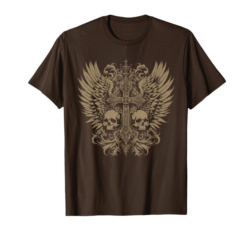 Y2K Grunge Aesthetic Alt Goth Skull Cross T-Shirt - Unique Graphic Unisex - T-Shirt, Sweatshirt, Hoodie