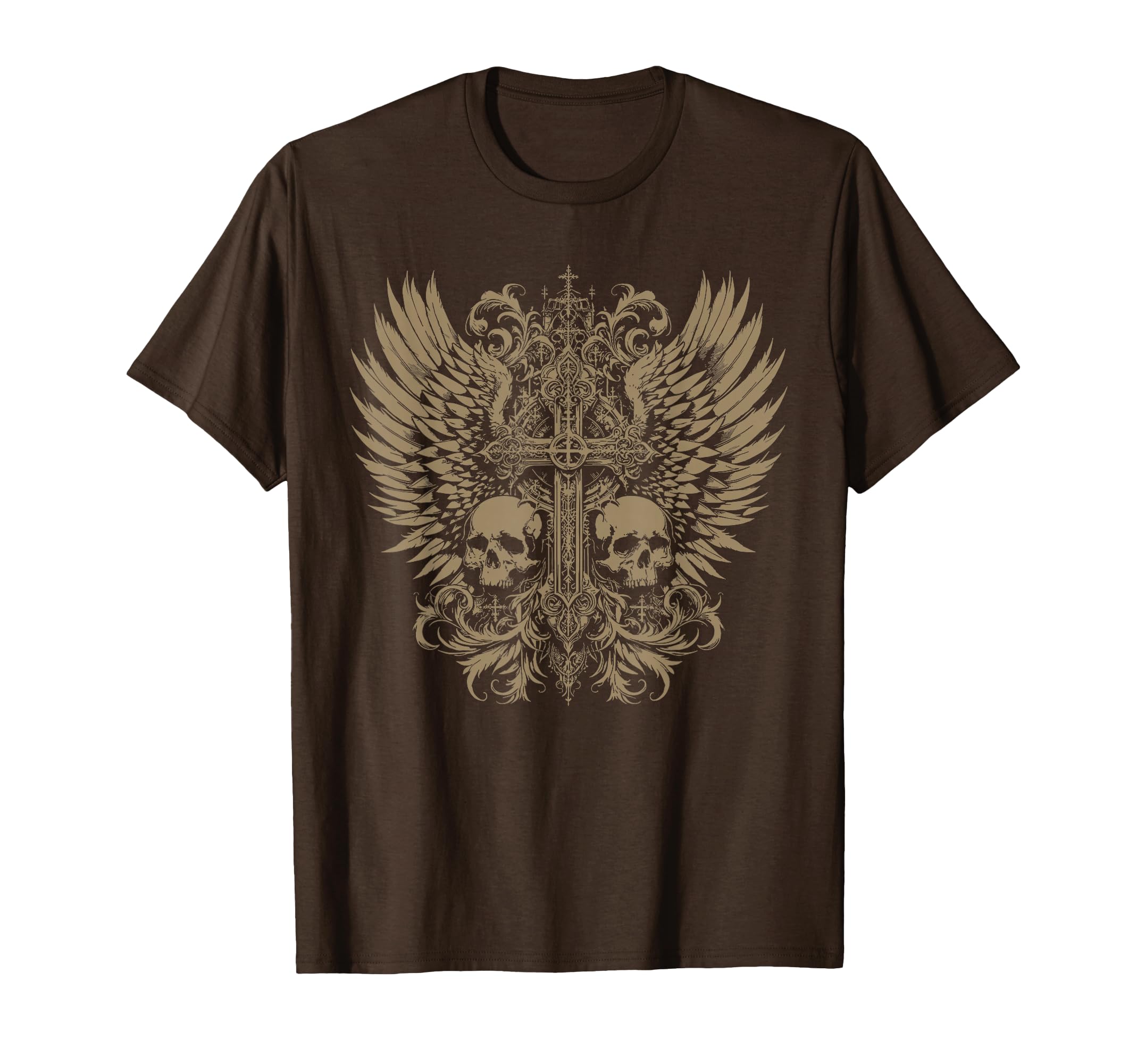 Y2K Grunge Aesthetic Alt Goth Skull Cross T-Shirt - Unique Graphic Unisex - T-Shirt, Sweatshirt, Hoodie
