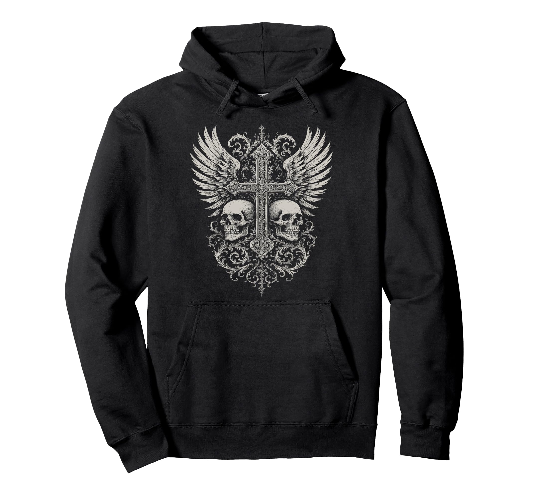 Gothic Skull Grunge Alt Aesthetic Y2K Hoodie - Trendy Graphic for Adults - T-Shirt, Sweatshirt, Hoodie
