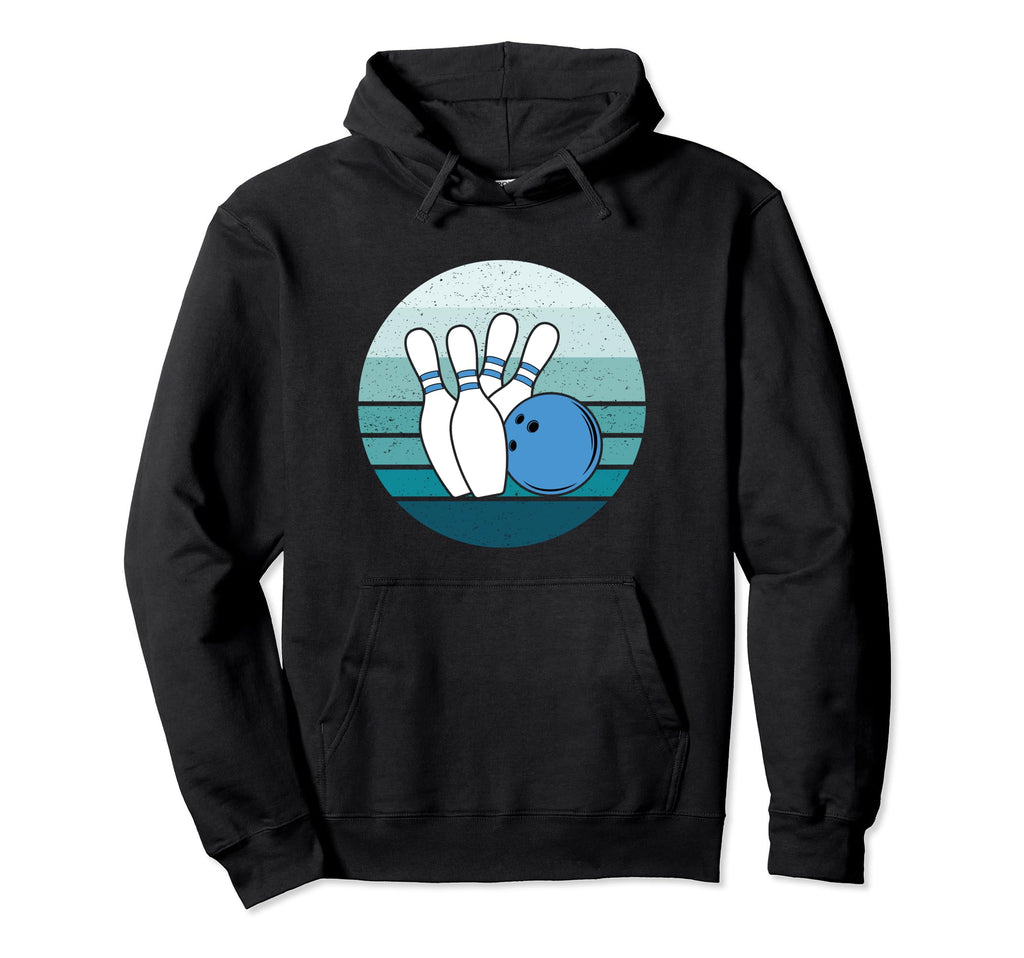 Bowling Pins Ball Distressed Hoodie - Novelty Apparel for Adults - T-Shirt, Sweatshirt, Hoodie