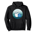 Bowling Pins Ball Distressed Hoodie - Novelty Apparel for Adults - T-Shirt, Sweatshirt, Hoodie