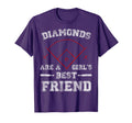 Diamonds Are Best Friend Softball T-Shirt - Custom Art Print for Adults - T-Shirt, Sweatshirt, Hoodie