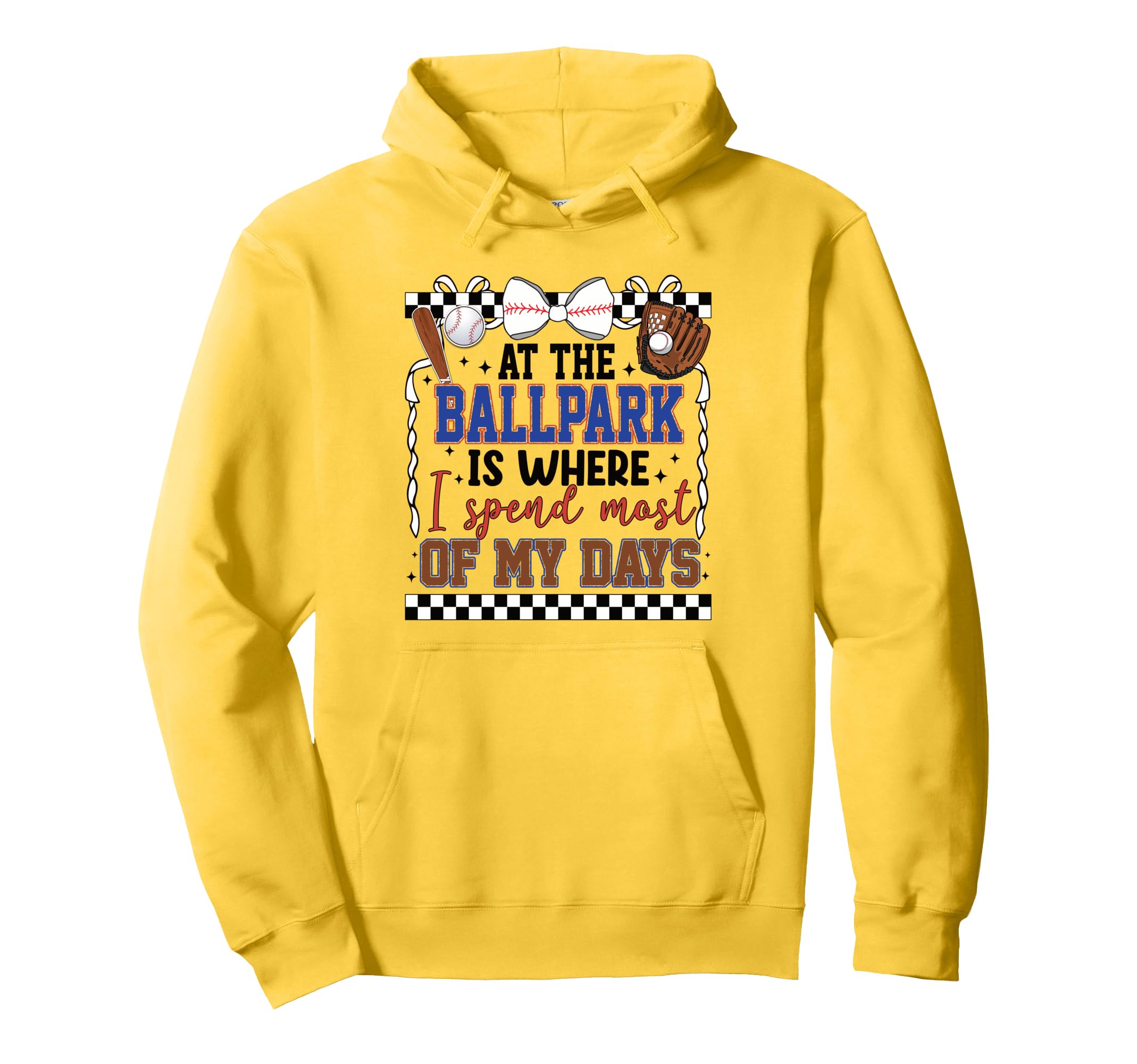 Ballpark Baseball Life Bat Glove Ball Hoodie - Fun Novelty Design Unisex - T-Shirt, Sweatshirt, Hoodie