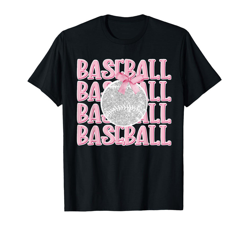 Baseball Mom Game Day Coquette Bow Team T-Shirt - Streetwear Style Unisex - T-Shirt, Sweatshirt, Hoodie