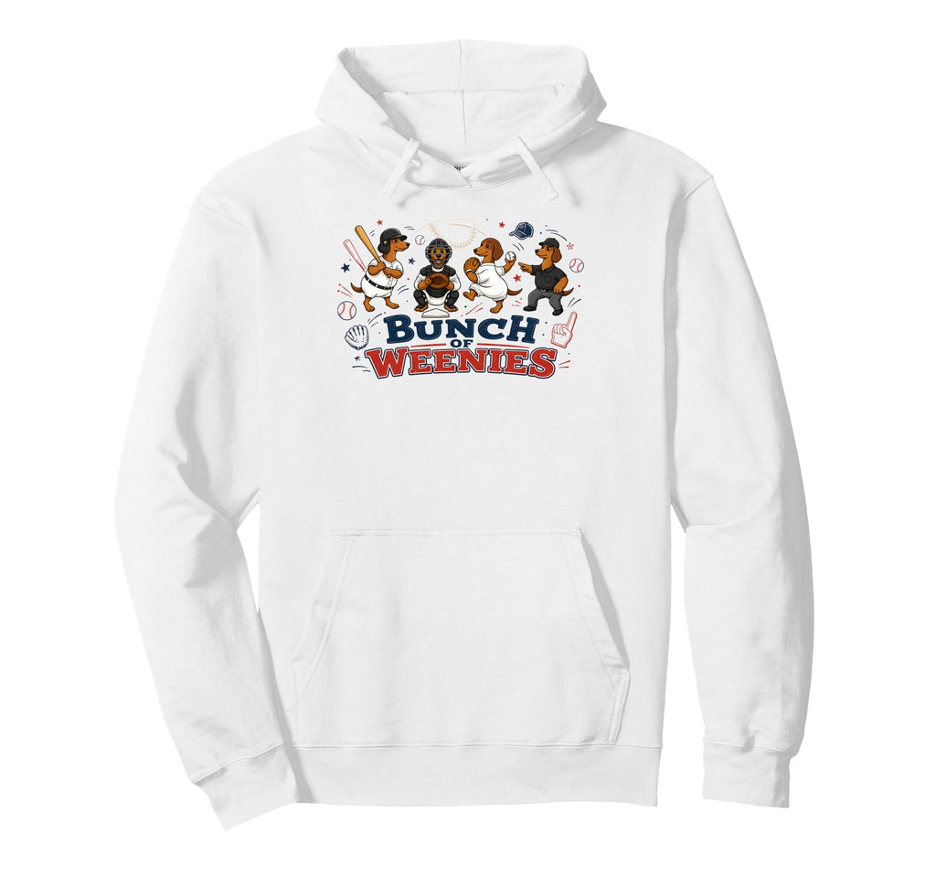 Funny Weenies Dachshunds Baseball Dog Hoodie - Minimalist Print for Adults - T-Shirt, Sweatshirt, Hoodie