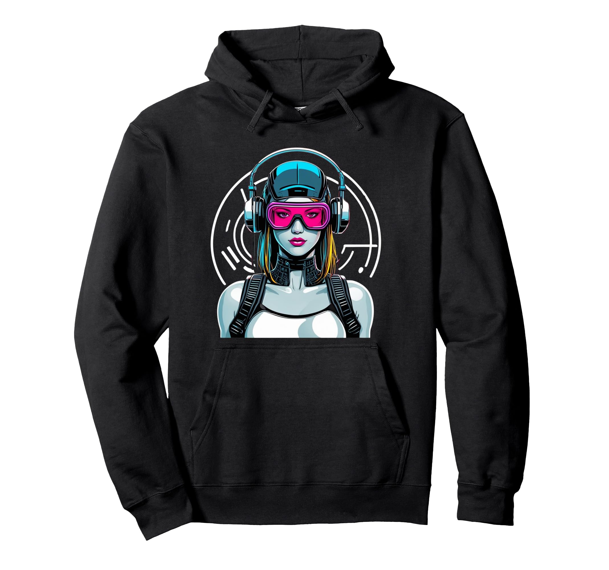 Beautiful Futuristic Gamer Synthwave Hoodie - Minimalist Print for Adults - T-Shirt, Sweatshirt, Hoodie