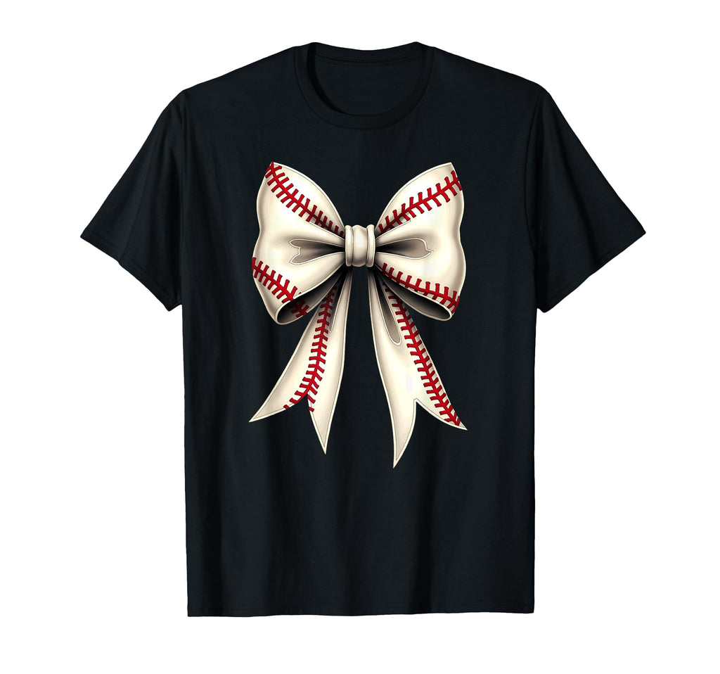 Baseball Coquette Bow Mommy T-Shirt - Graphic Print Unisex - T-Shirt, Sweatshirt, Hoodie