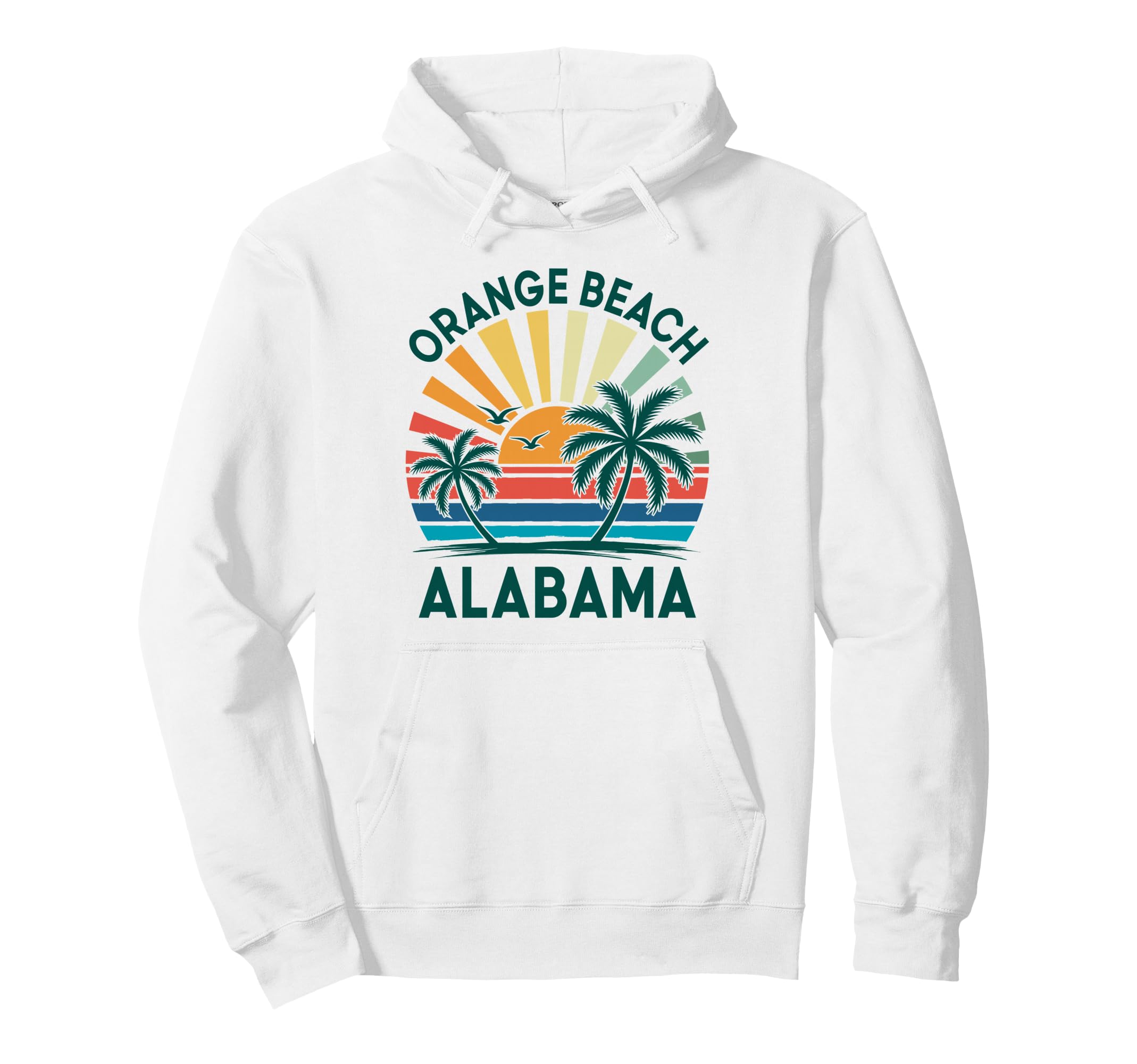 Orange Beach Alabama Vacation Sunset Hoodie - Graphic Print for Adults - T-Shirt, Sweatshirt, Hoodie