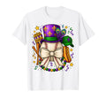 Hugvyn Mardi Gras Baseball Mom Coquette Bow T-Shirt - Graphic Print Unisex - T-Shirt, Sweatshirt, Hoodie