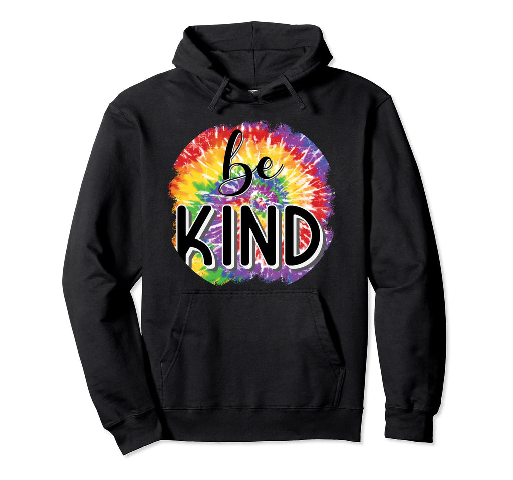 Tie Dye Be Kind Inspirational Sunset Hoodie - Trendy Graphic for Adults - T-Shirt, Sweatshirt, Hoodie