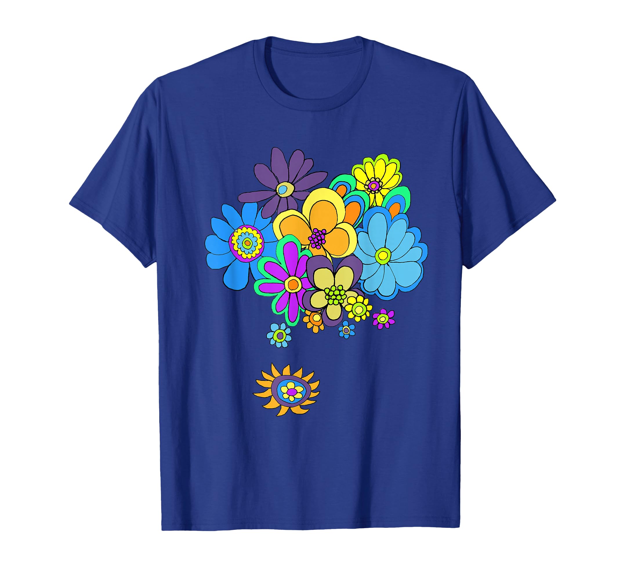 60S 70S Flower Power T-Shirt - Minimalist Print for Adults - T-Shirt, Sweatshirt, Hoodie