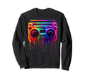 Dripping Paint Boombox Old School Sweatshirt - Streetwear Style Men Women - T-Shirt, Sweatshirt, Hoodie