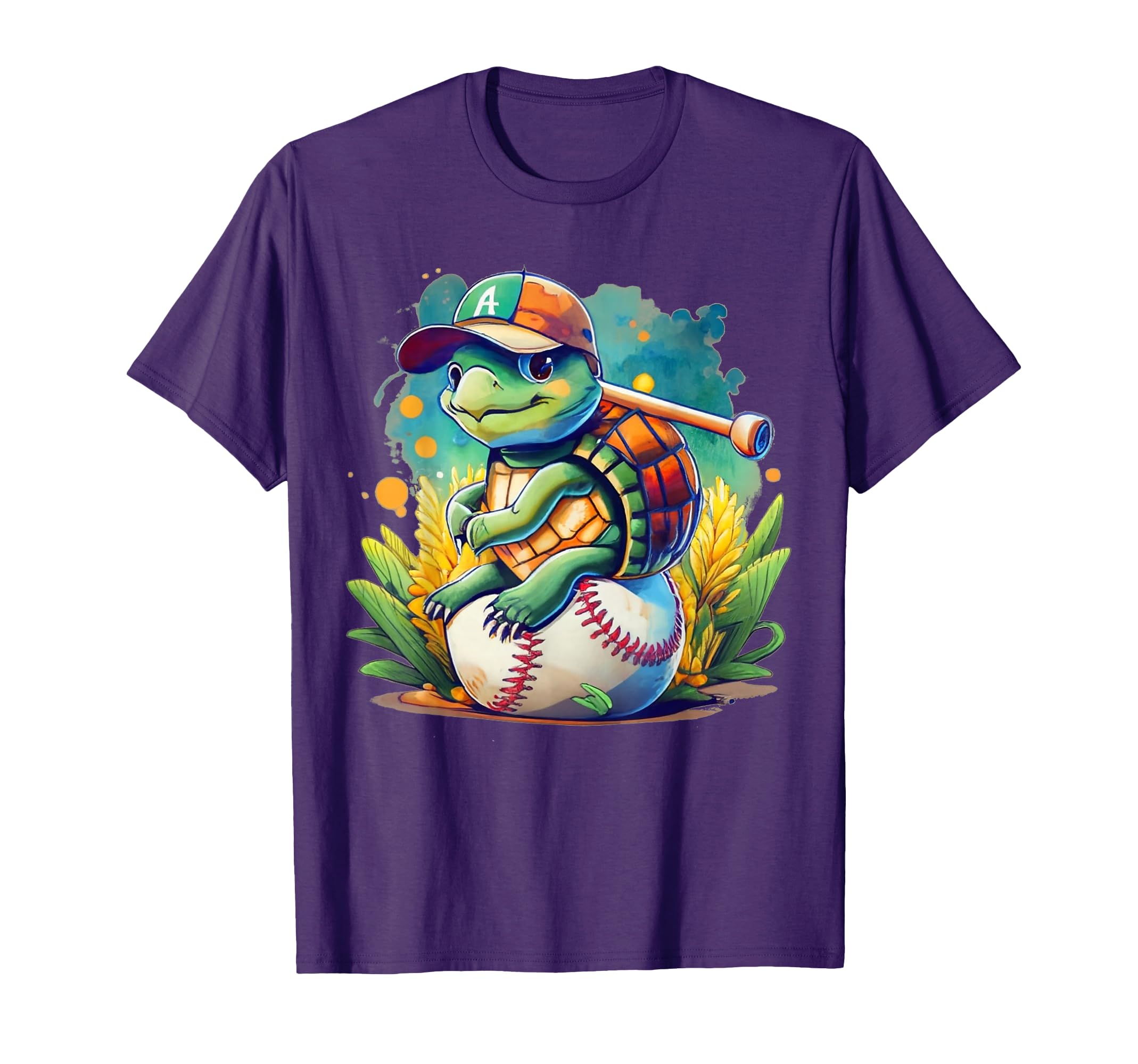 Baseball Turtle Motif Baseball Bat T-Shirt - Streetwear Style Men Women - T-Shirt, Sweatshirt, Hoodie
