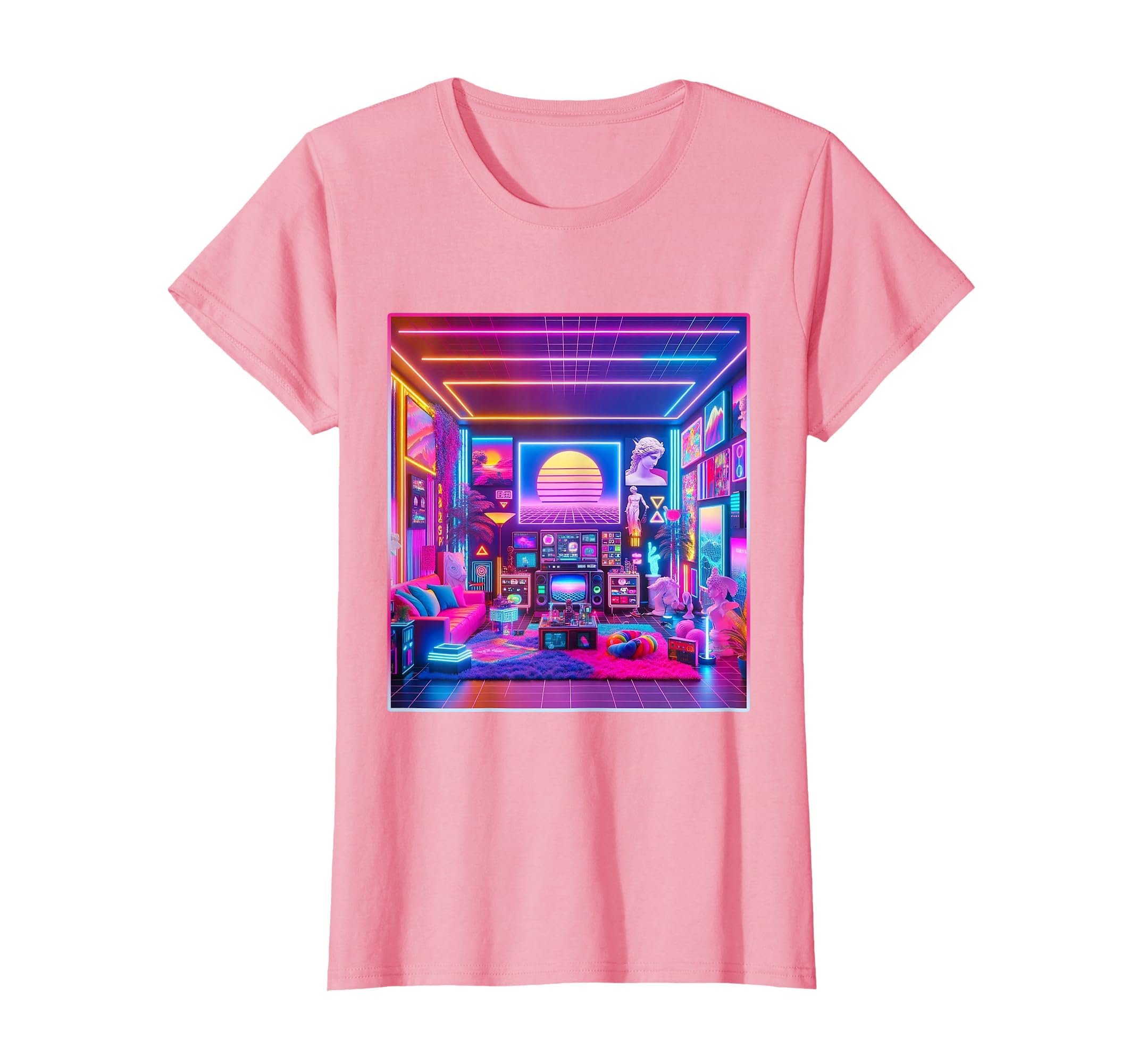 Vaporwave Aesthetic 80S 90S Colorful Room T-Shirt - Unique Graphic Unisex - T-Shirt, Sweatshirt, Hoodie
