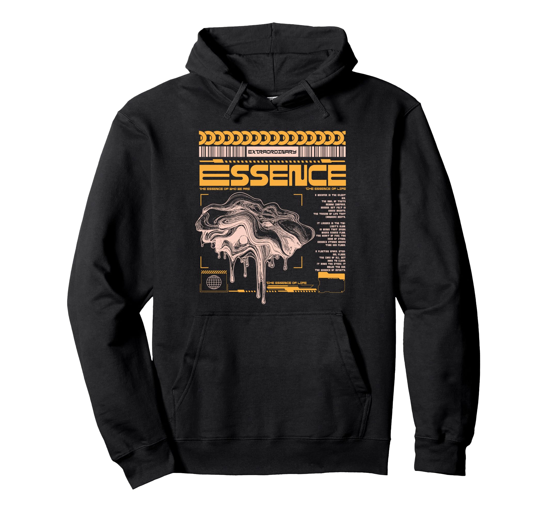 Y2K Essence Bold Urban Graffiti Hoodie - Minimalist Print for Adults - T-Shirt, Sweatshirt, Hoodie