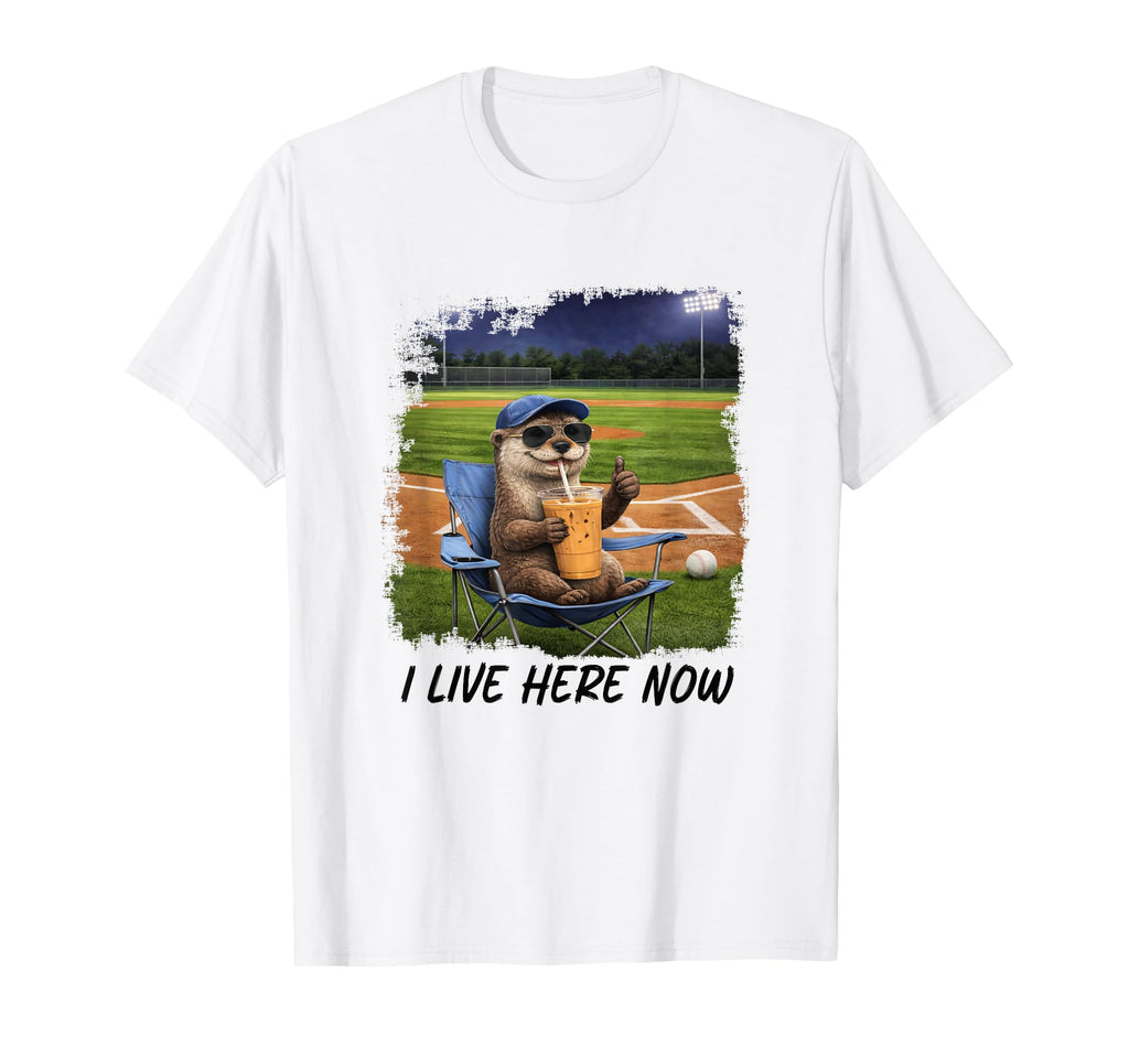 Baseball Dad I Live Here Now Baseball T-Shirt - Unique Graphic for Adults - T-Shirt, Sweatshirt, Hoodie