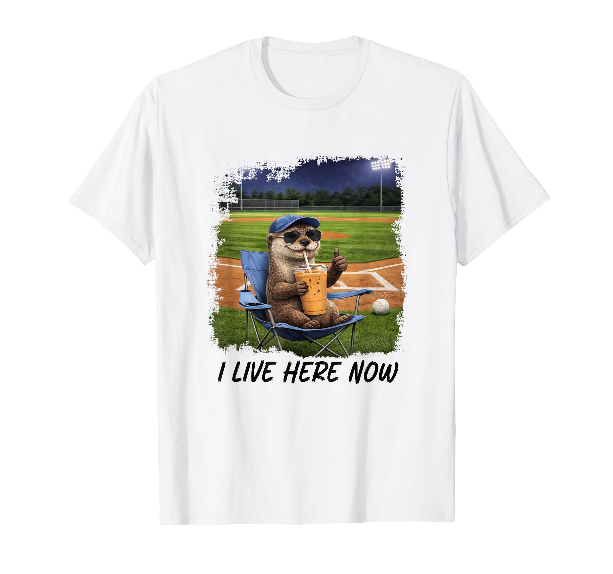 Baseball Dad I Live Here Now Baseball T-Shirt - Unique Graphic for Adults - T-Shirt, Sweatshirt, Hoodie