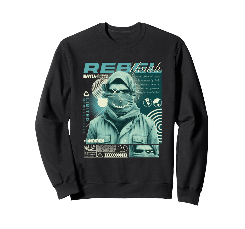 Y2K Rebel Bold Urban Graffiti Sweatshirt - Streetwear Style Men Women - T-Shirt, Sweatshirt, Hoodie