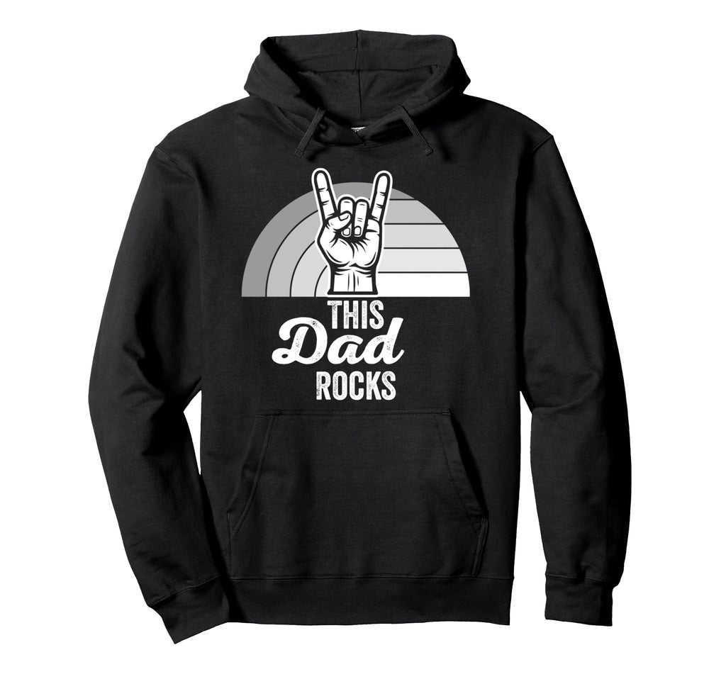 This Dad Rocks Hand Gesture Hoodie - Fun Novelty Design for Adults - T-Shirt, Sweatshirt, Hoodie