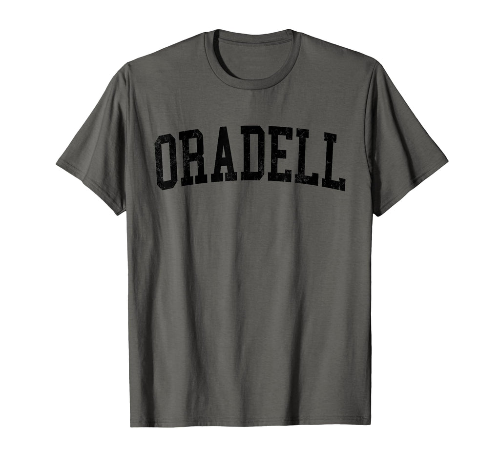 Oradell Nj Distressed Black Varsity T-Shirt - Graphic Print Unisex - T-Shirt, Sweatshirt, Hoodie