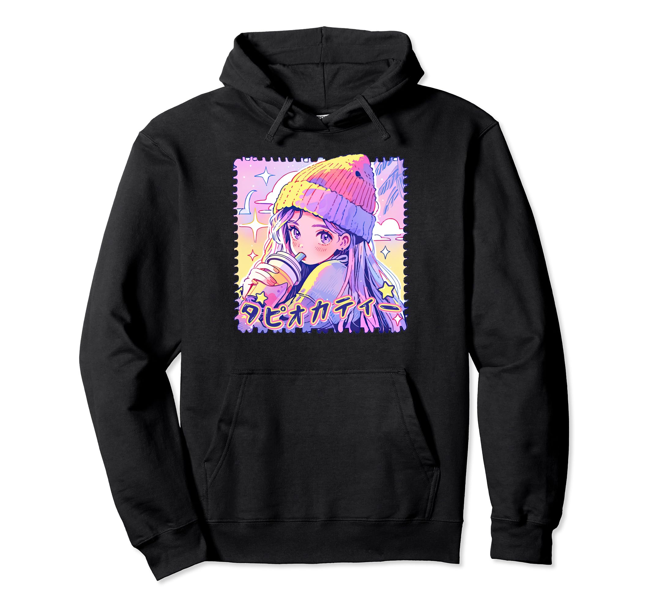 Anime Boba Tea Pastel Aesthetic 8 Bit Hoodie - Streetwear Style Men Women - T-Shirt, Sweatshirt, Hoodie