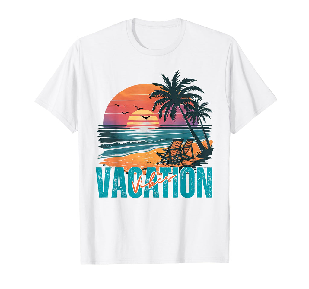 Vacation Vibes Tropical Beach T-Shirt - Casual Everyday Wear for Adults - T-Shirt, Sweatshirt, Hoodie
