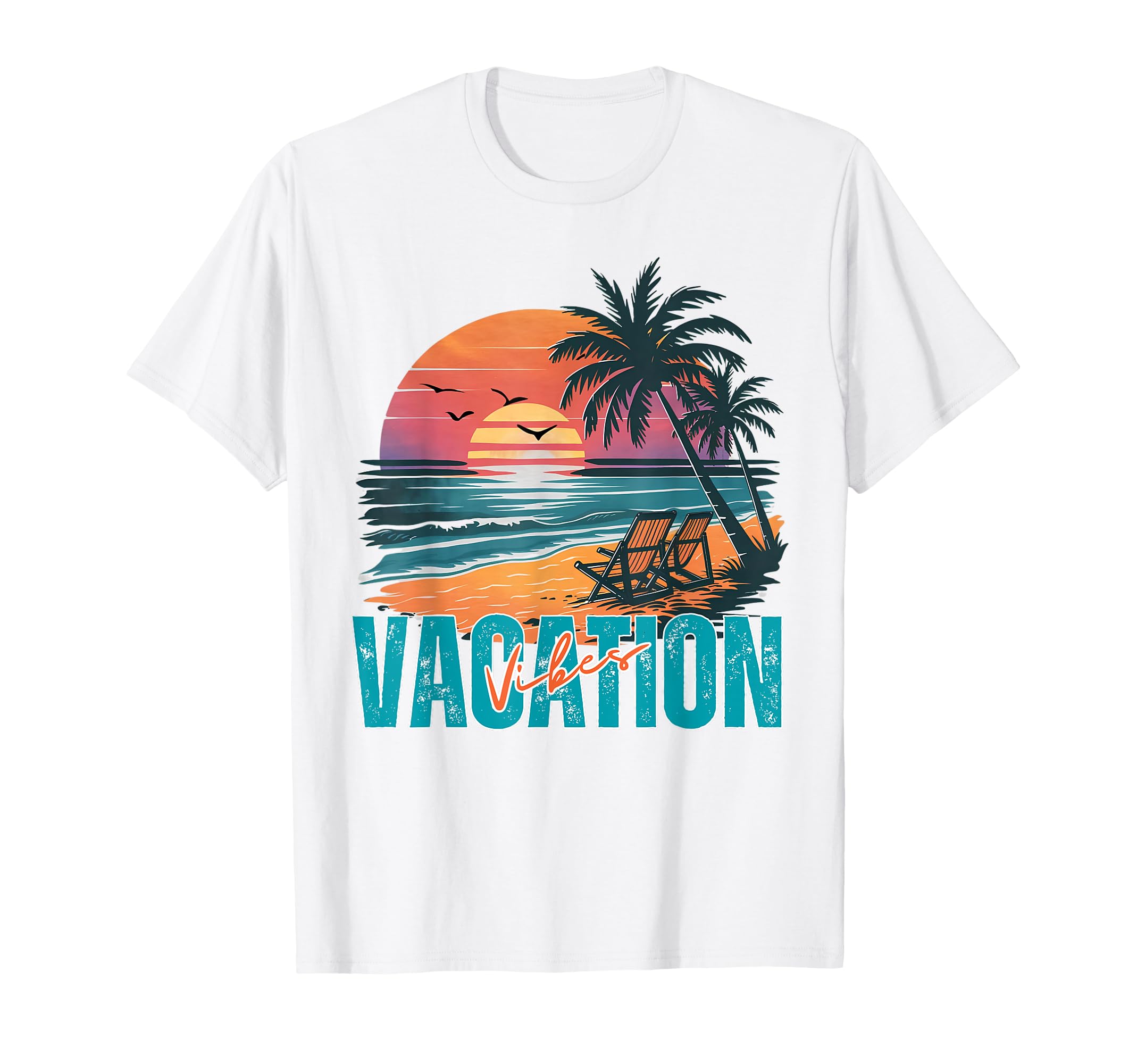 Vacation Vibes Tropical Beach T-Shirt - Casual Everyday Wear for Adults - T-Shirt, Sweatshirt, Hoodie