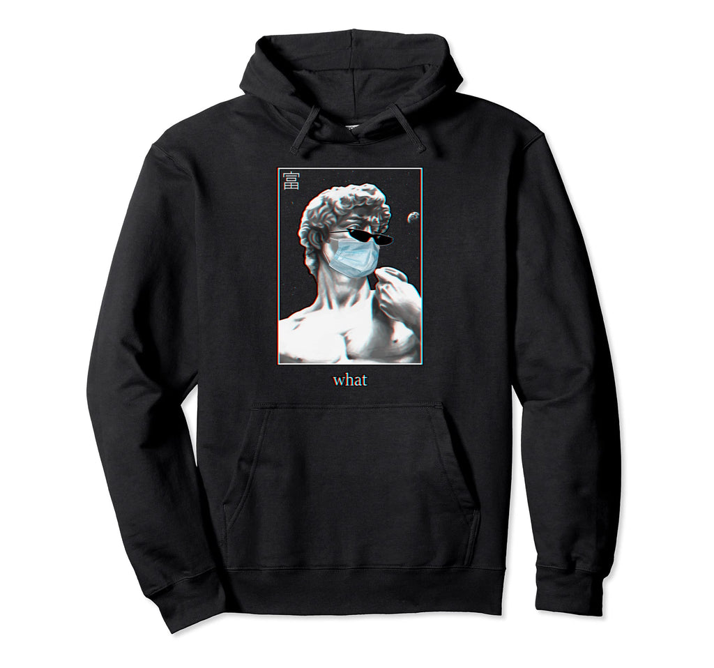 Michelangelo Japan E E Vaporwave Hoodie - Novelty Apparel for Adults - T-Shirt, Sweatshirt, Hoodie