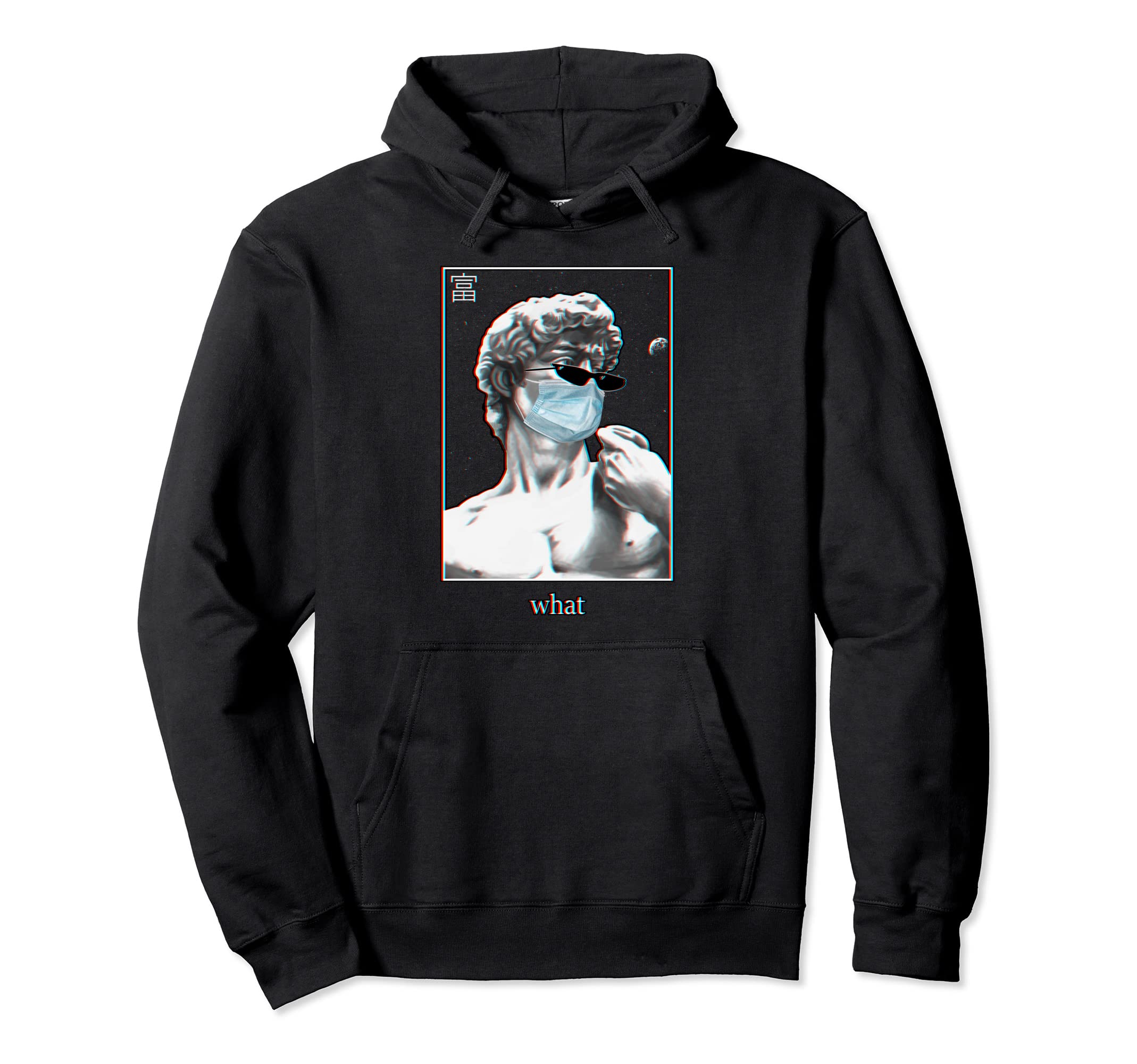Michelangelo Japan E E Vaporwave Hoodie - Novelty Apparel for Adults - T-Shirt, Sweatshirt, Hoodie