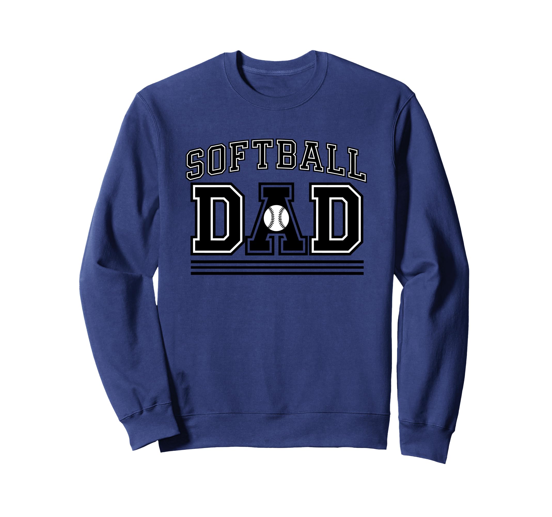 Softball Dad Baseball Enthusiast Sweatshirt - Custom Art Print for Adults - T-Shirt, Sweatshirt, Hoodie