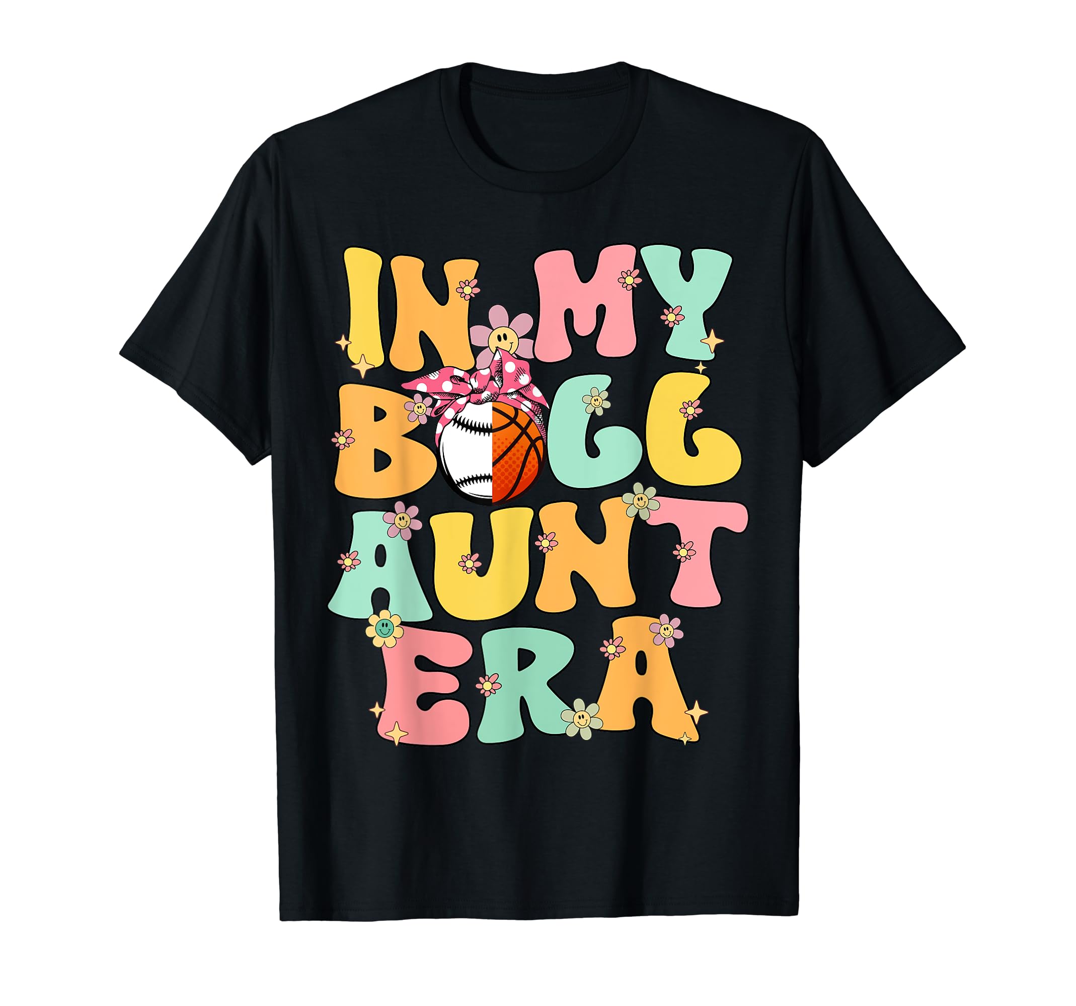 My Ball Aunt Era Groovy Baseball T-Shirt - Novelty Apparel Men Women - T-Shirt, Sweatshirt, Hoodie