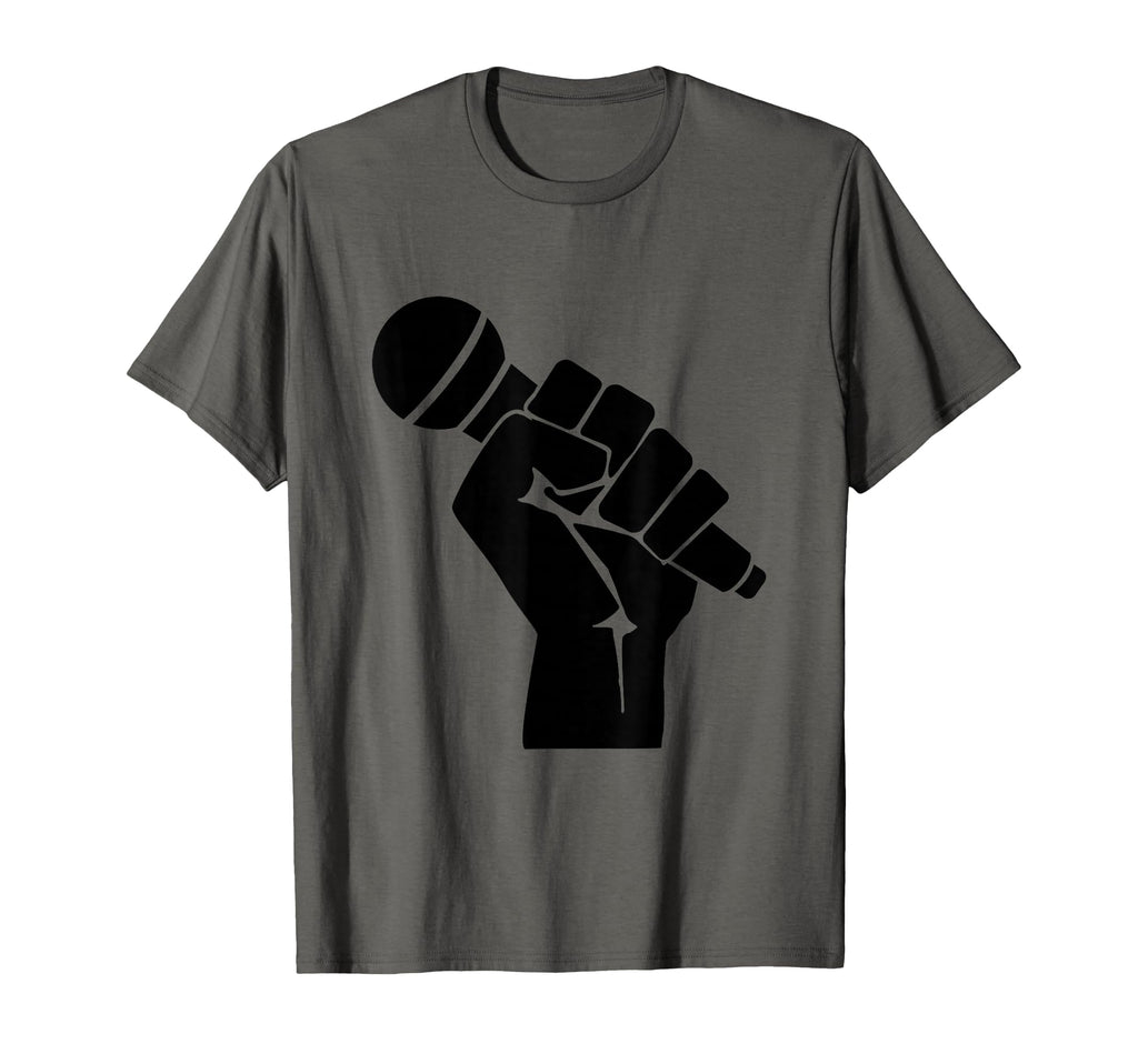 Mic Raise Old School Hip Hop T-Shirt - Custom Art Print Men Women - T-Shirt, Sweatshirt, Hoodie