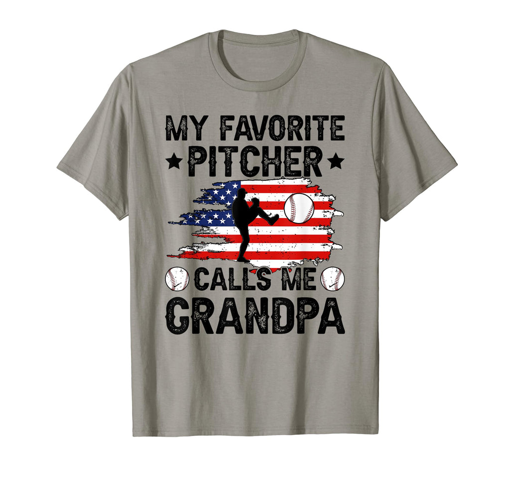 My Favorite Baseball Pitcher Grandpa T-Shirt - Custom Art Print Unisex - T-Shirt, Sweatshirt, Hoodie