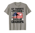 My Favorite Baseball Pitcher Grandpa T-Shirt - Custom Art Print Unisex - T-Shirt, Sweatshirt, Hoodie