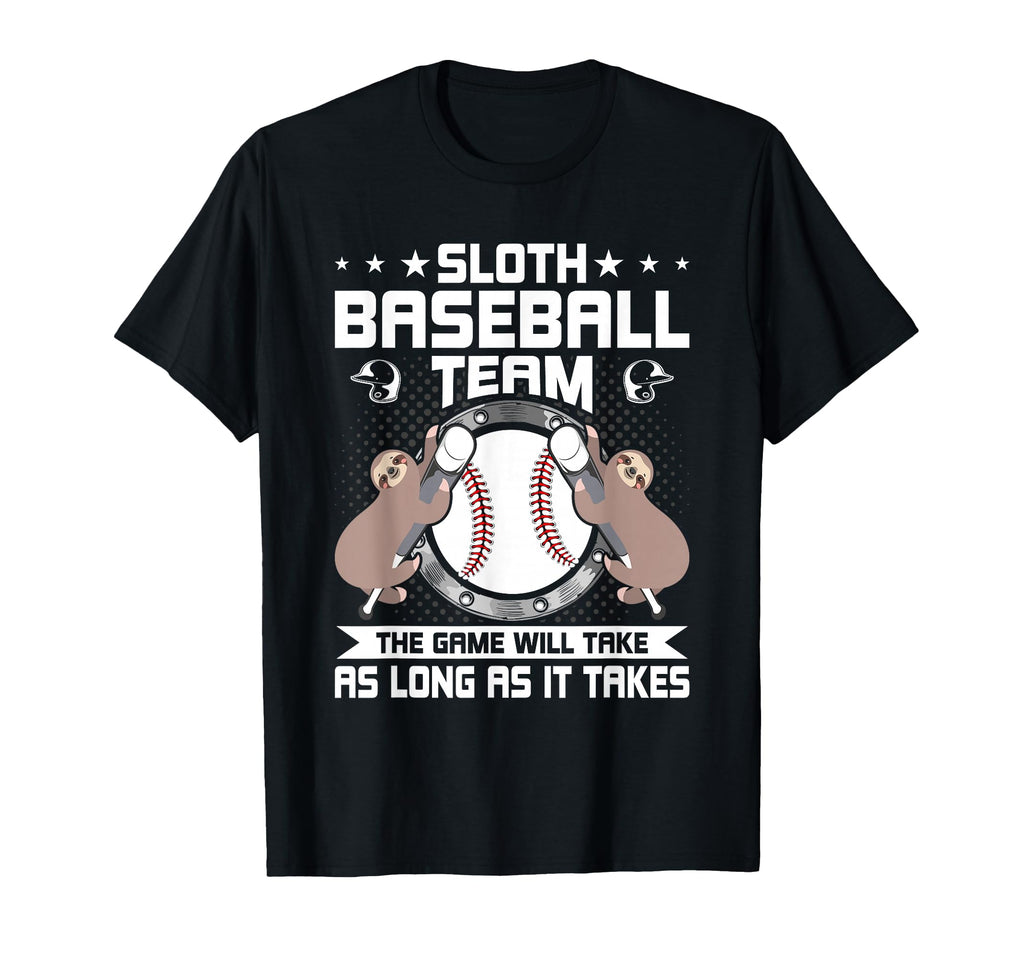 Sloth Baseball Team Baseball Lover T-Shirt - Fun Novelty Design for Adults - T-Shirt, Sweatshirt, Hoodie