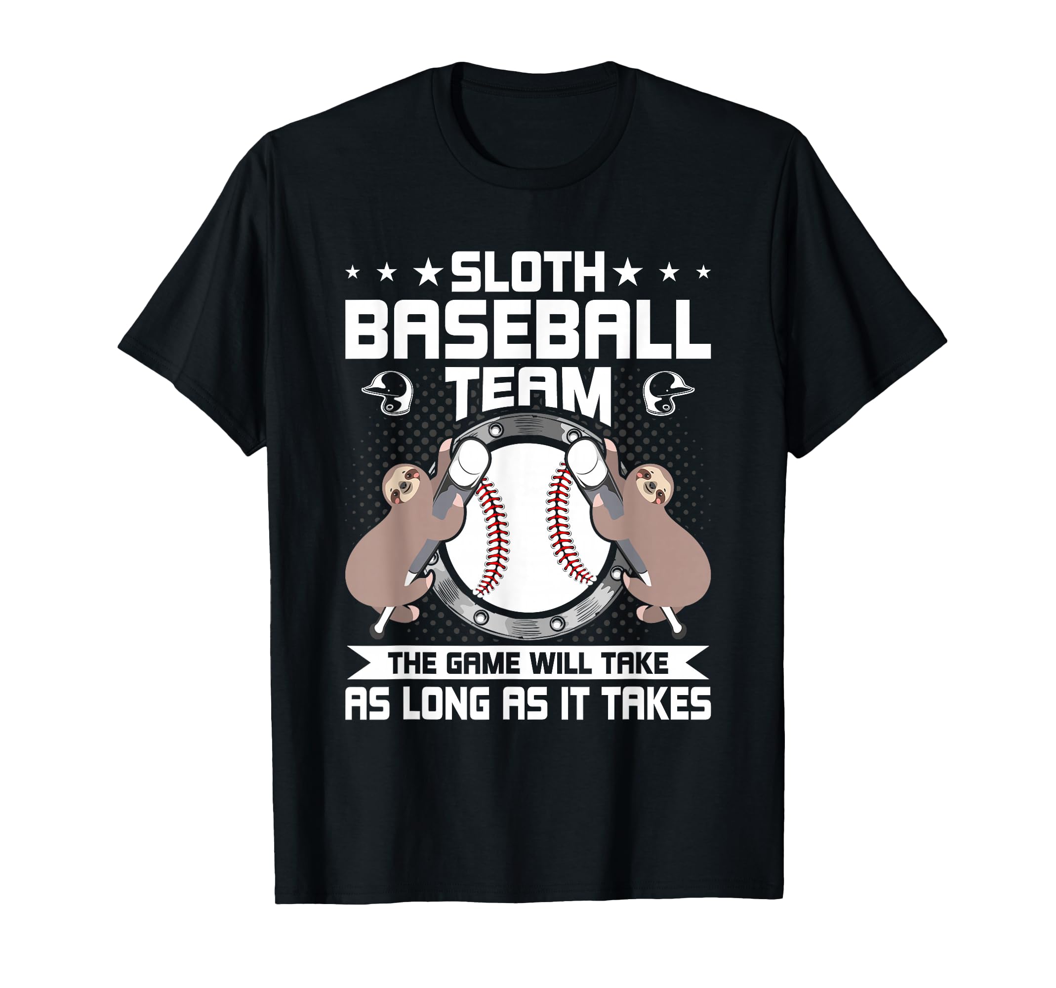 Sloth Baseball Team Baseball Lover T-Shirt - Fun Novelty Design for Adults - T-Shirt, Sweatshirt, Hoodie
