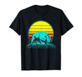 Sunset Bison T-Shirt - Custom Art Print Men Women - T-Shirt, Sweatshirt, Hoodie