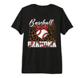 Softball Baseball Grandma Leopard T-Shirt - Minimalist Print Men Women - T-Shirt, Sweatshirt, Hoodie
