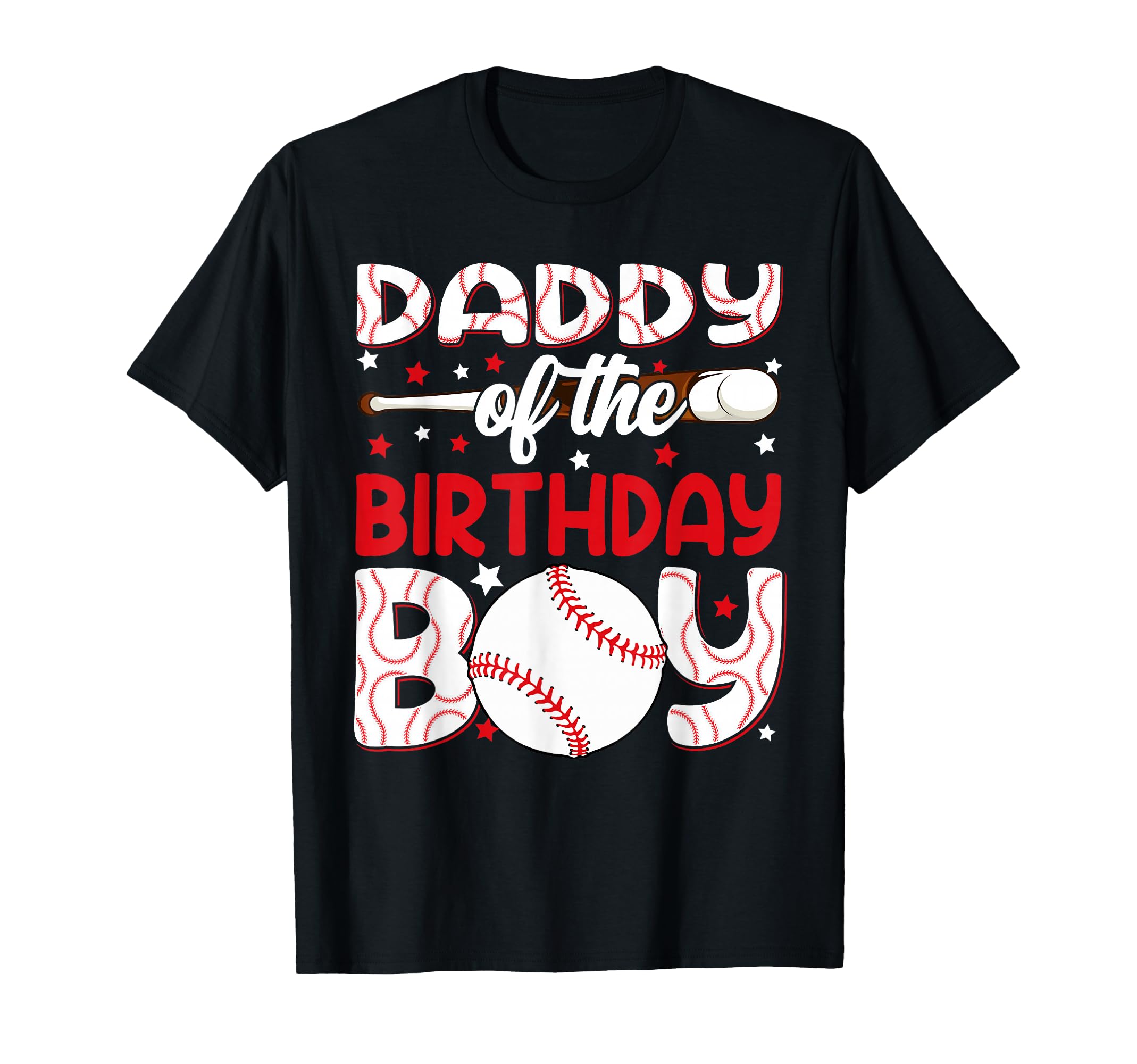 Daddy Birthday Baseball Party Family T-Shirt - Minimalist Print for Adults - T-Shirt, Sweatshirt, Hoodie