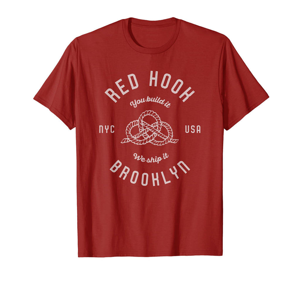 Red Hook Brooklyn Distressed Nyc T-Shirt - Minimalist Print Men Women - T-Shirt, Sweatshirt, Hoodie