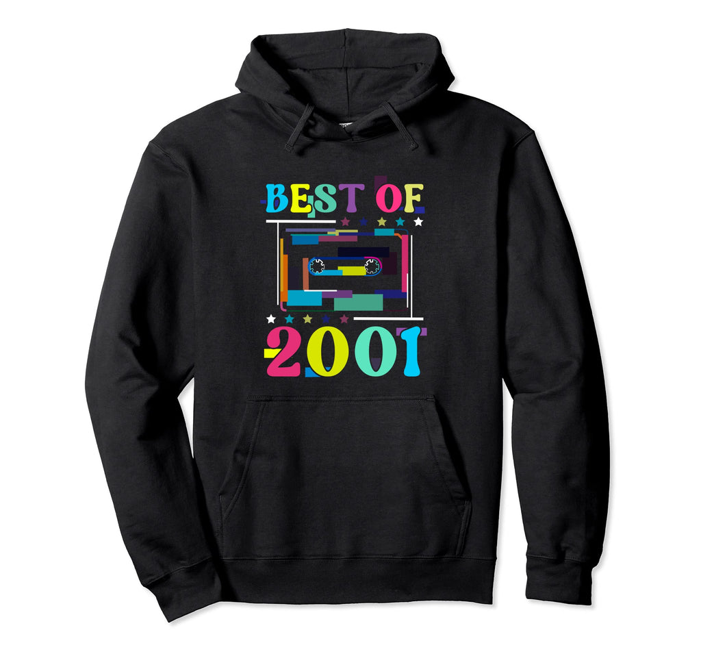 Best 2001 Birthday Birth Year Cassette Tape Hoodie - Novelty Apparel Unisex - T-Shirt, Sweatshirt, Hoodie