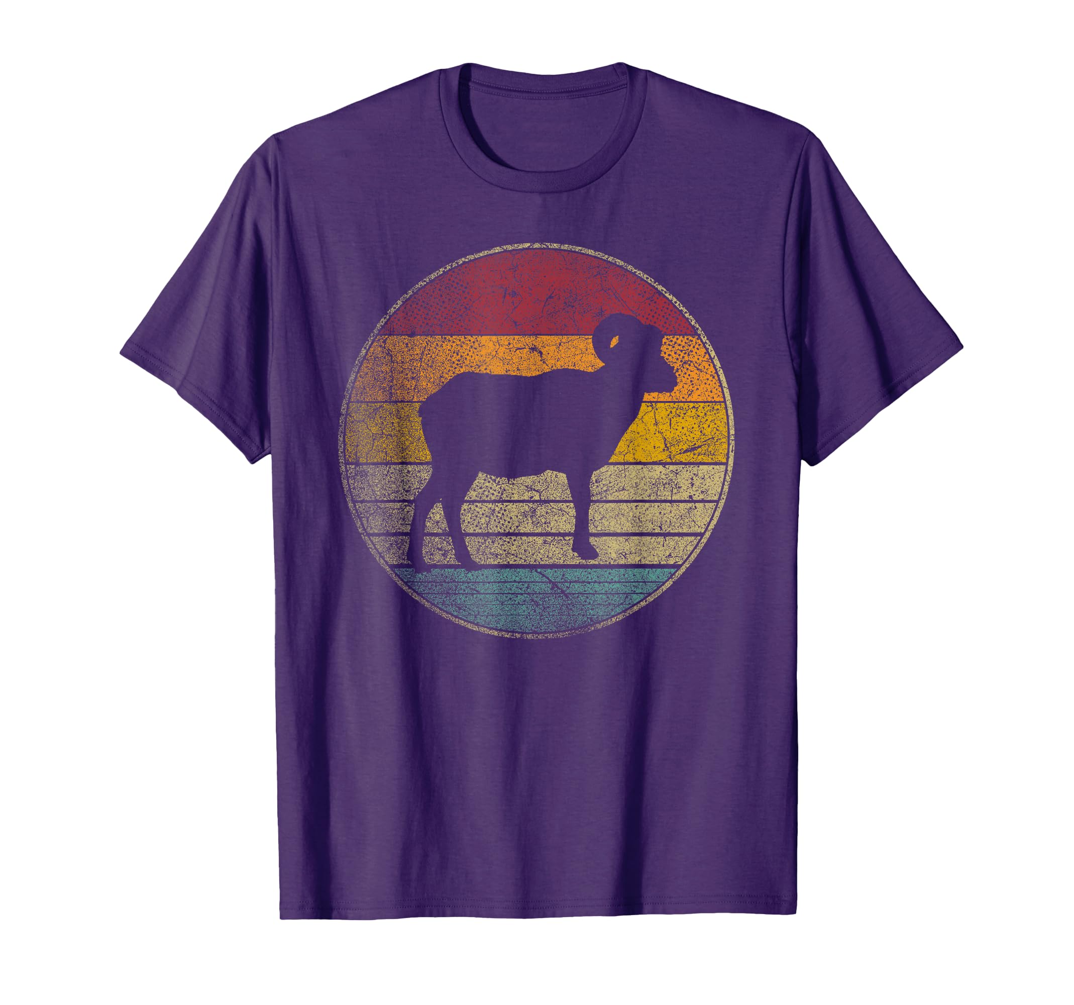 Big Horn Sheep Ram Goat Distressed T-Shirt - Casual Everyday Wear Men Women - T-Shirt, Sweatshirt, Hoodie